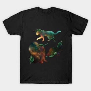 Graphic photo design with form of lion, fox and cheetah. T-Shirt